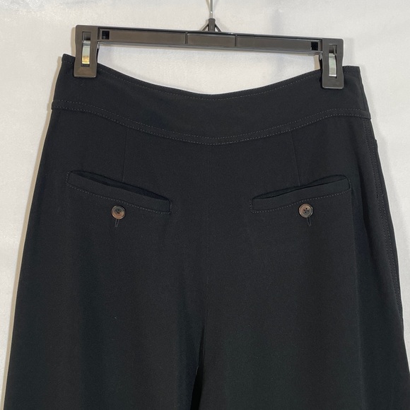 Derek Lam 10 Crosby Wide Leg Front Zipper Pants Size 4 Black - Picture 6 of 14
